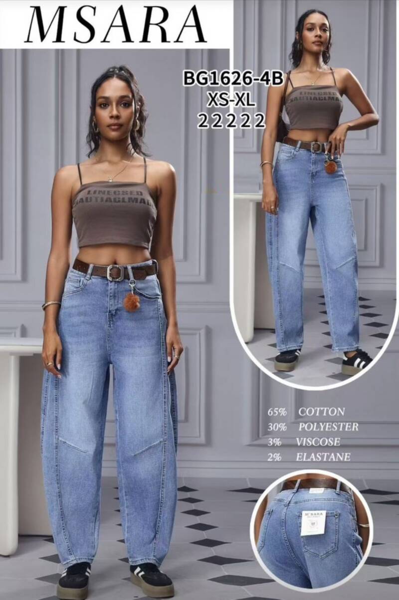 Spodnie damskie jeansy Roz XS-XL, 1 Kolor Paczka 10 szt